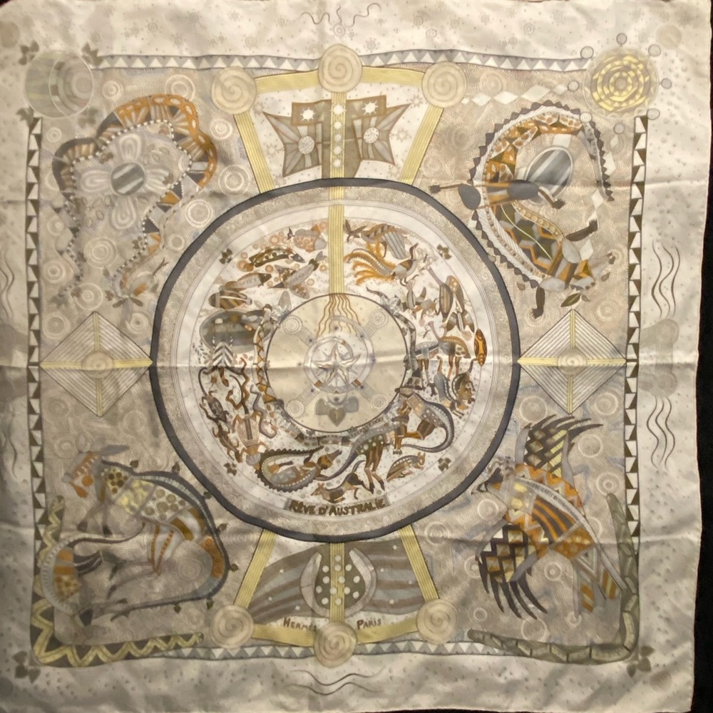 HERMES "REVE D'AUSTRALIE" SILK SCARF BY ZOE PAUWELS